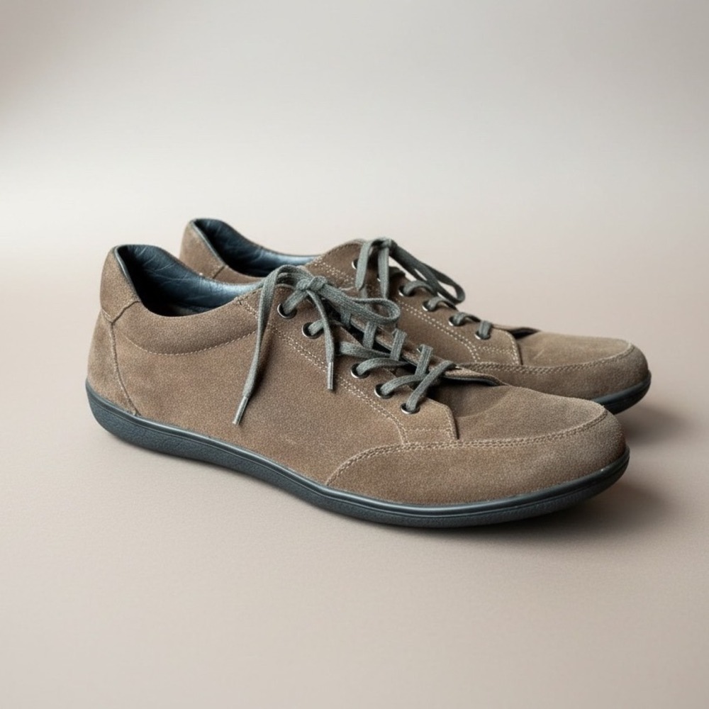 Thad‎ Stuart Brown Upton Suede Leather Lace Up Casual Men's Shoe -EU42 ~US 9.5